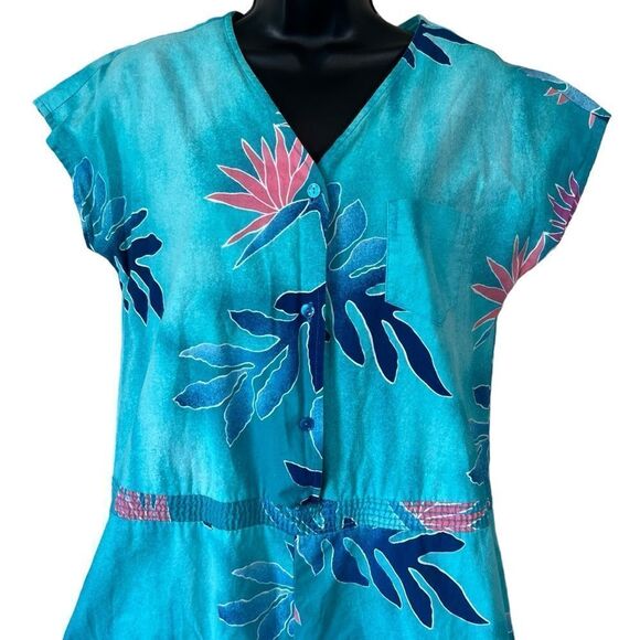 Vintage 80’s Hilo Hattie Hawaiian Print Romper - Picture 2 of 13